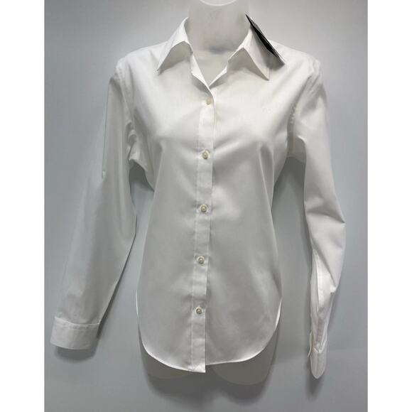 NWT Ralph Lauren Non-Iron Long Sleeve Collared Button Up Dress Shirt, White, S - Picture 1 of 8